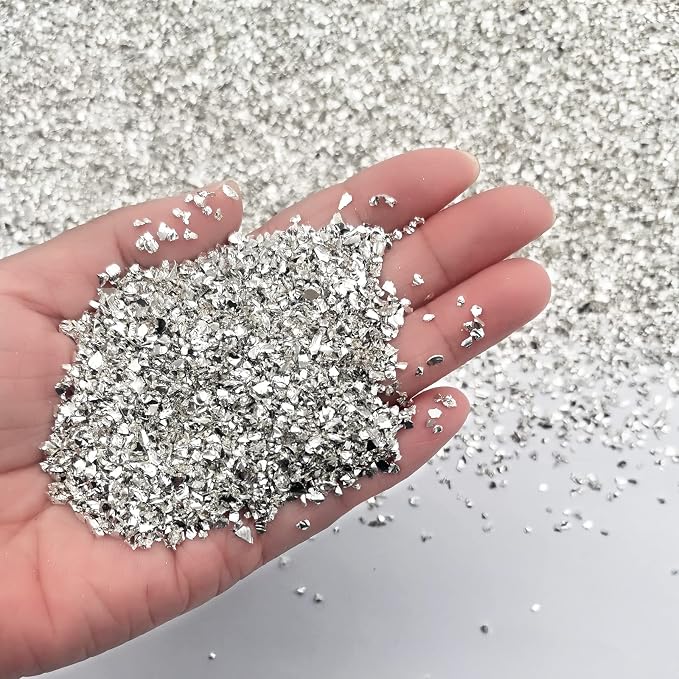 1 lb Crushed Glass Glitter for Crafts, DIY Nail Art, Vase fillers for - Image 3