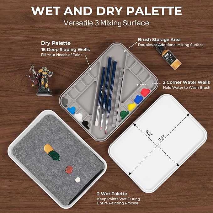 Nicpro Professional Miniature Painting Kit, - Image 6