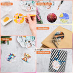 40PCS Acrylic Blanks, Acrylic Ornaments Blanks Bulk Clear Circles Disc - Image 5
