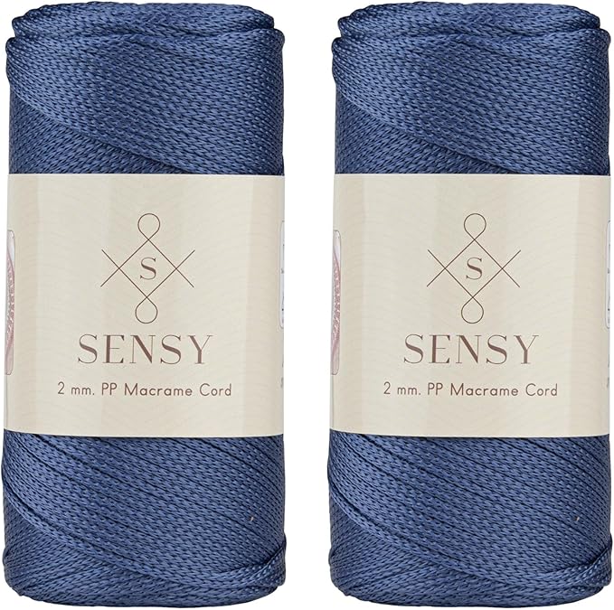 Sensy Premium 2 Pack of 2mm 251 Yards Polyester Rope 100% Polypropylene Cord by SSENSY