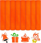 HTVSTD Orange Flock Heat Transfer Vinyl 8pcs 12×10in Iron on Vinyl | Colorful by CraftingEveryday