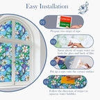 Coavas Static Cling Privacy Window Film, 96% UV & Heat Blocking, Stained Glass - Image 6