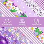 Aubliss 8pcs Fat Quarter Fabric Bundles Quilting Cotton Craft Fabric Pre-Cut - Image 5