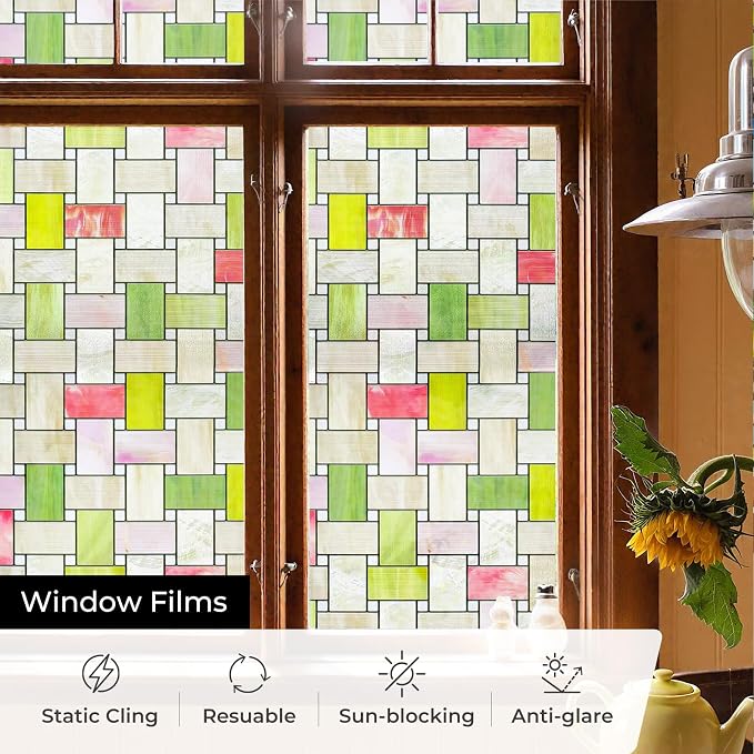 3D Stained Glass Window Film, Decorative Window Privacy Film - Image 4