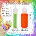 Panxxsen 38PCS Colored Art Sand Kit, 1.25oz Bottles DIY Craft Set - Image 2