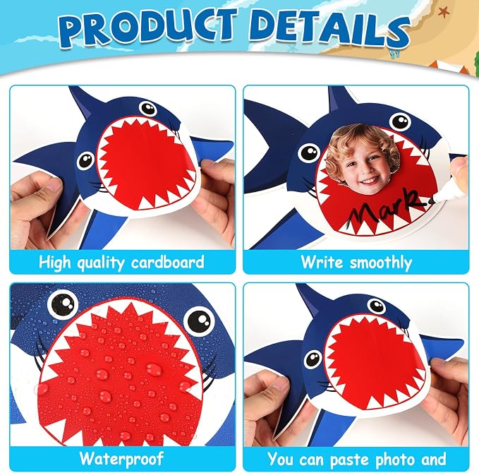 gisgfim 80Pcs Summer Cutouts Shark Decorations Under The Sea Bulletin Board - Image 3