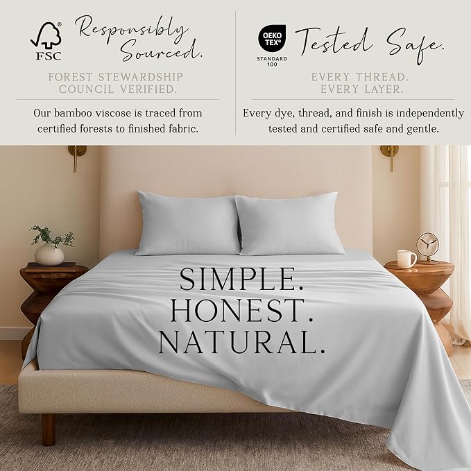 Karissa Mae Cooling Bamboo Viscose Standard Size Pillowcase Set | 100% - Image 4