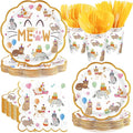 168Pcs Cat Themed Birthday Party Supplies Cute Animal Parade Plates Napkins by Greencian
