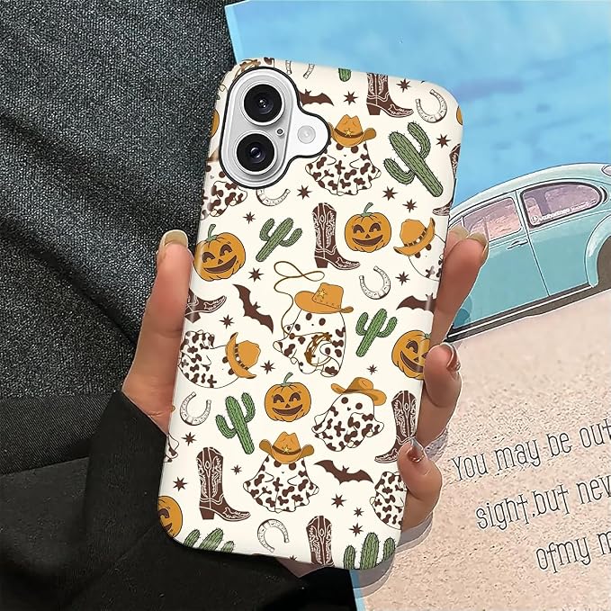 Case for iPhone 16, Scratch Resistant Hybrid Double Layer Hard Shell，Halloween - Image 6