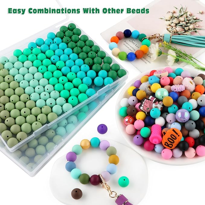 150Pcs Silicone Beads 15mm Mix Color, Bulk Silicone Beads 15mm - Image 6