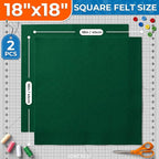 IONTACH 18" X 18" Soft Felt Sheets 1.6mm Thick | Acrylic Felt Fabric Sheets - Image 2