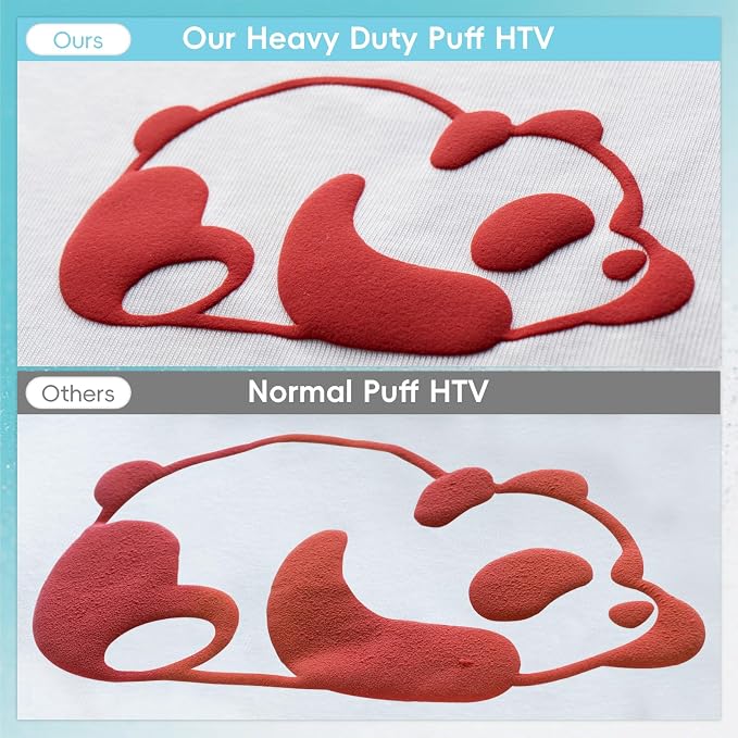 Aoder Red Heavy Duty Puff Vinyl Heat Transfer - Image 5