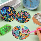 EWJRNSF 8 PCS Butterfly Diamond Art Coasters Kit - Image 7