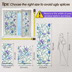 Windimiley Stained Glass Window Privacy Film: 3D Violet Floral Decorative - Image 5