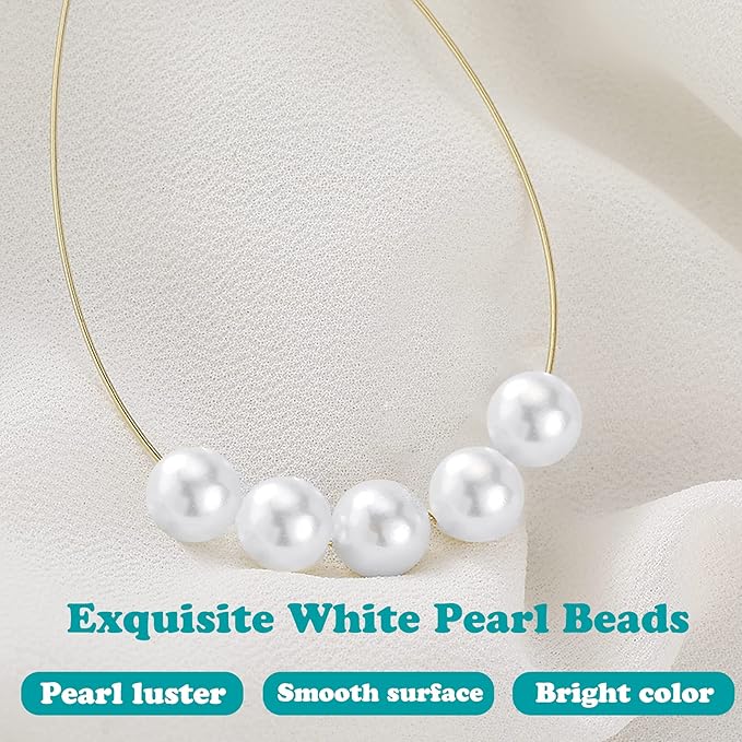 1200pcs Pearl Beads for Jewelry Making, 6mm Round Loose Pearls Beads - Image 2