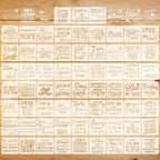 Marspark 66 Pcs Small Stencils for Crafts Reusable 3 Inch Stencils for Painting by Marspark