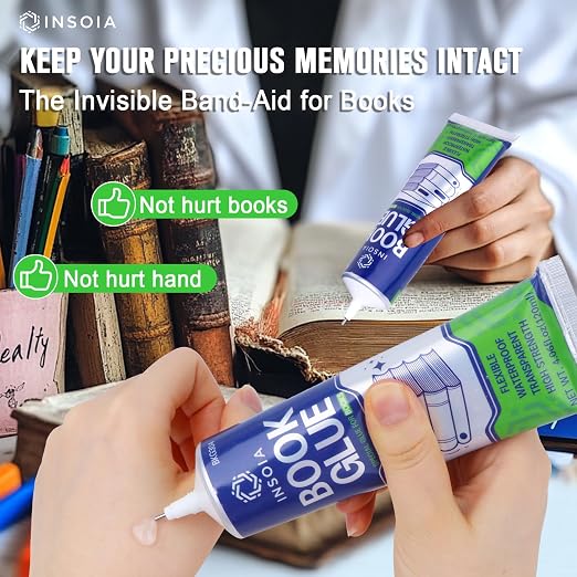 Book Glue, 15ML x 2 Book Adhesive, Flexible Paper Glue - Image 2