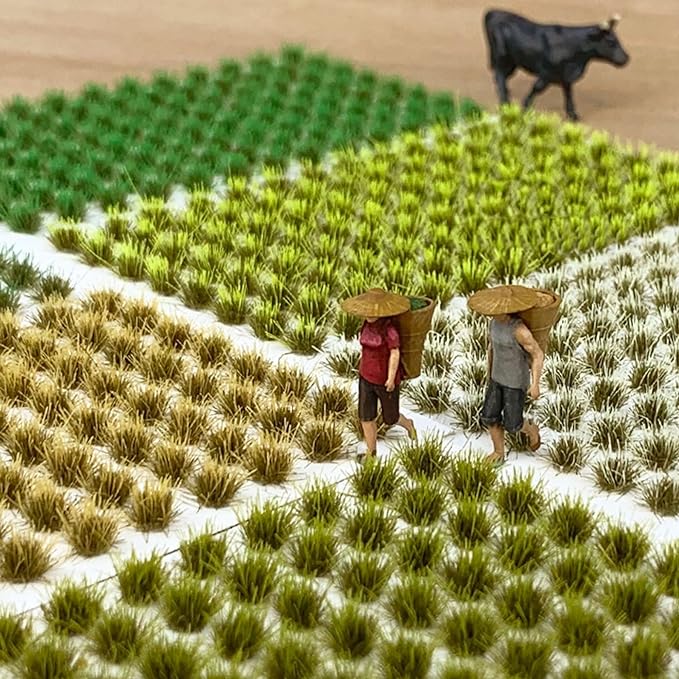 Woohome 208 PCS Static Grass Tuft Green Terrain Kit - Image 3