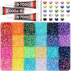 17000Pcs 4mm Rainbow Jelly Colorful Rhinestones Gems Bedazzling Bedazze Kit by Worthofbest