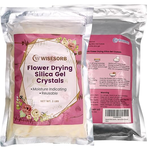 Wisesorb Silica Gel Flower Drying, Silica Gel Flower Drying Crystals, Color by Wisesorb