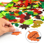 Coopay Glitter Fall Leaf Stickers Thanksgiving Christmas Adhesive Foam Maple - Image 2