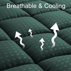 HYLEORY Twin Mattress Pad Quilted Fitted Mattress Protector Cooling Pillow Top - Image 2