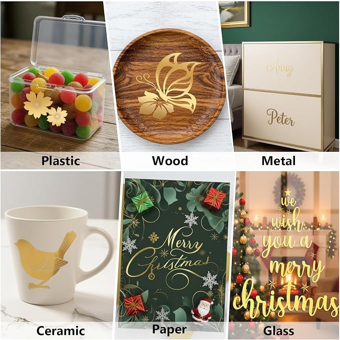 Gold Permanent Adhesive Vinyl, Party Decorations, Scrapbooking & DIY Crafts - Image 5