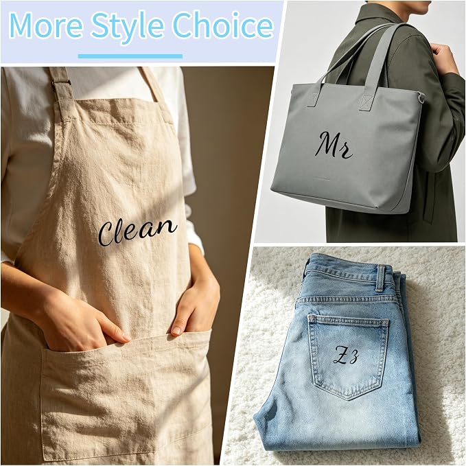 12pcs Iron on Letters for Clothing, Heat Transfer Vinyl Letters, DIY Fabric - Image 7