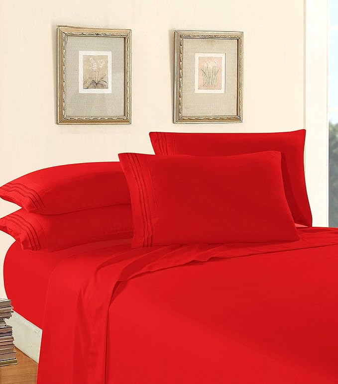 Elegant Comfort Luxury 1500 Premium Hotel Quality Microfiber 5-Piece Sheet Set - Image 3