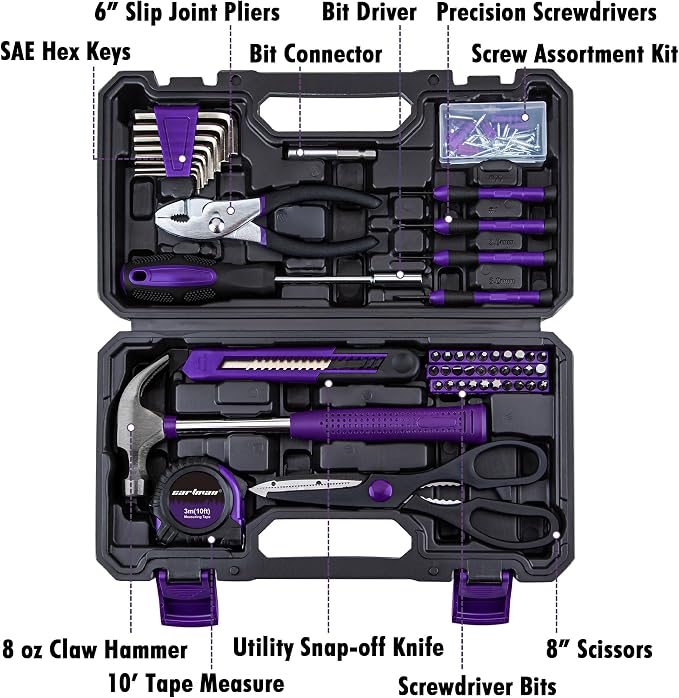 CARTMAN Complete Household Tool Set, DIY projects, furniture setup, and daily - Image 2