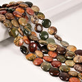 25Pcs 16mm Smooth Coin Natural Red Creek Jasper Beads by LangLong
