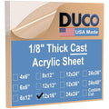 Duco Clear Cast Acrylic Sheets 1/8" Thick 12" x 16" by DucoPlasticsSupply