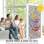 DKTIE Geometric Line Frosted Glass Window Film Door Window Covering Day and - Image 2