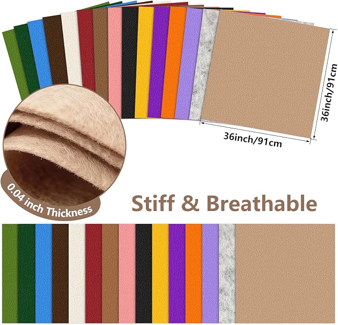 Felt Fabric 36'' X 36'' Large Felt Sheets Stiff Craft Felt by The Yard - Image 2