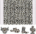 Tintnut Black White Leopard Permanent Vinyl 8 Sheets 12x10in Adhesive Vinyl | by Tintnut