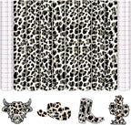 Tintnut Black White Leopard Permanent Vinyl 8 Sheets 12x10in Adhesive Vinyl | by Tintnut