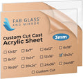 Fab Glass and Mirror Pack of 2 Plastic PET Acrylic Plexiglass Sheet 12"x24" by FabGlassandMirror