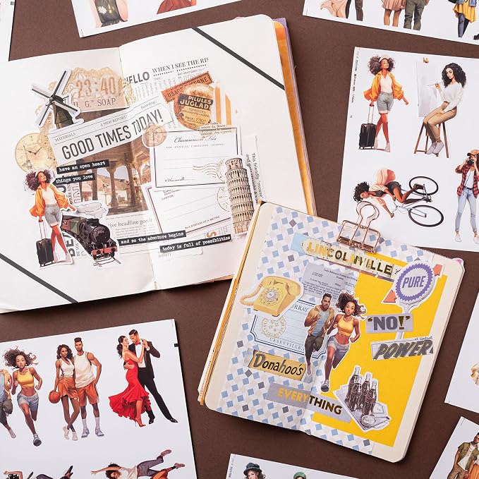 JOYCHOIC Scrapbook Stickers Set, Junk Journal Supplies, Planner DIY Arts Craft - Image 5