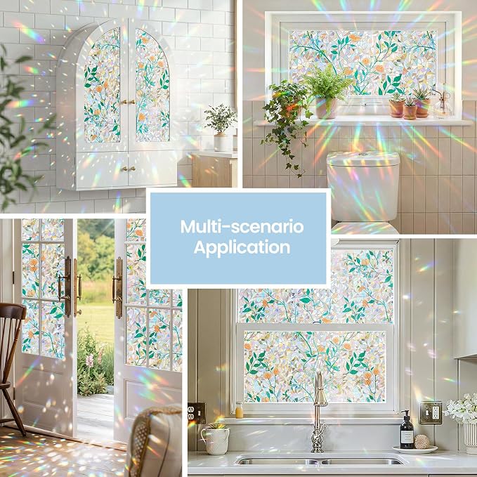 ADD.HERES Window Privacy Film, Stained Glass Decorative Static Cling, Removable - Image 2