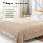 Drewin Fleece Weighted Blanket for Adults, Dual Sided Cozy Soft Sherpa Bed - Image 5