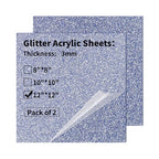Glitter Acrylic Sheets 12 x 12 inch 1/8" Thick by gdhwcxl
