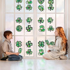 Renbuzhu 40PCS St. Patricks Day Crafts Bulk: Paper Shamrock Suncatchers - Image 3