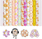 Tintnut Floral Permanent Vinyl 12 Sheets 12''x10'' Permanent Adhesive Vinyl | by Tintnut