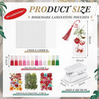 Fuyoooo 376 Pcs Pressed Flowers Bookmark Making Kit, DIY Bookmark Laminating - Image 2
