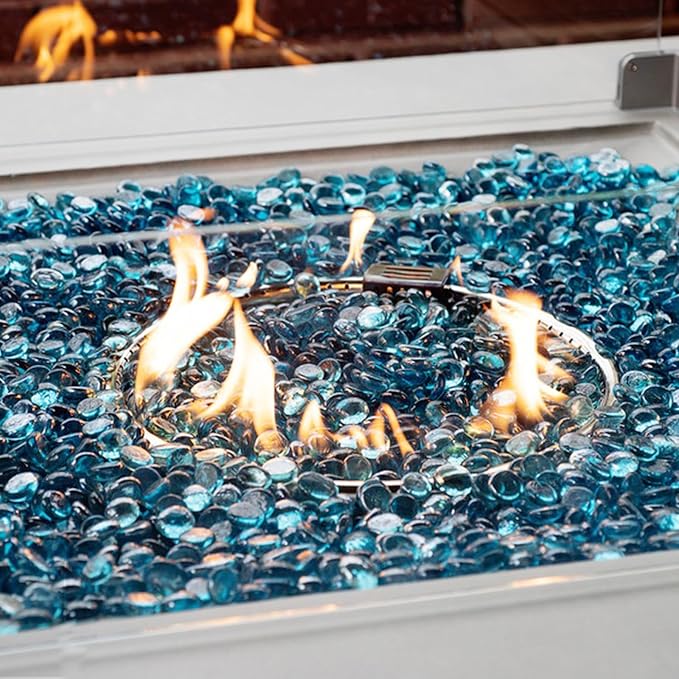 FANTIAN 5Lb Blue Flat Glass Marbles - Image 7
