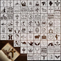 Marspark 72 Pcs Small Stencils for Crafts Reusable 3 Inch Stencils for Painting by Marspark