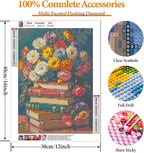 RYMILIE Diamond Art Kits for Adults, Vintage Book 5D Diamond Painting Kits for - Image 5