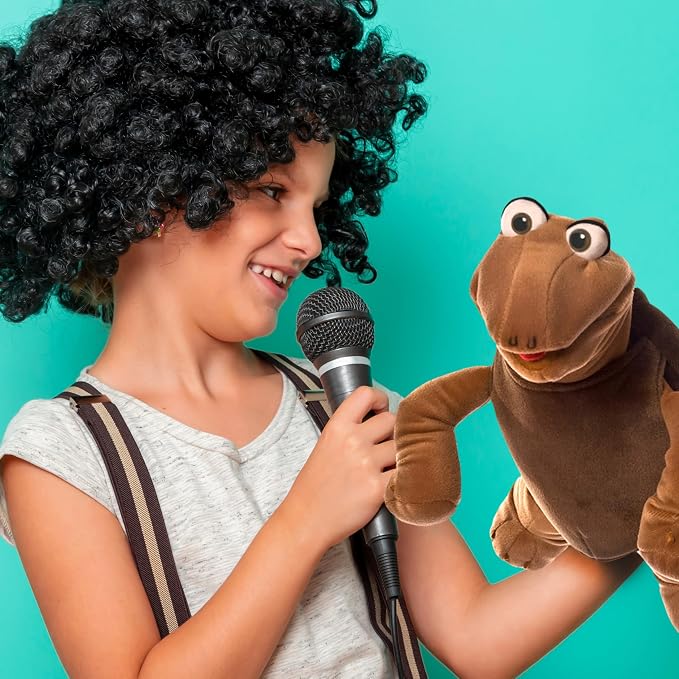 Playful Minds Living Puppets – Sal the Turtle Hand Puppet, 14-Inch Soft Plush - Image 3