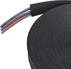 Heat Shrink Wire Loom 2:1 Shrinkable Braided Cable Sleeve 3/8 Inch ID-220ft by BuyUneed