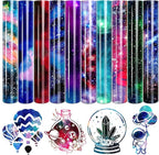 Tintnut Starry Sky Galaxy Heat Transfer Vinyl, PU HTV sheets, easy cut & weed by Tintnut